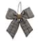 19" Black & White Plaid Two Loop Christmas Bow Decoration